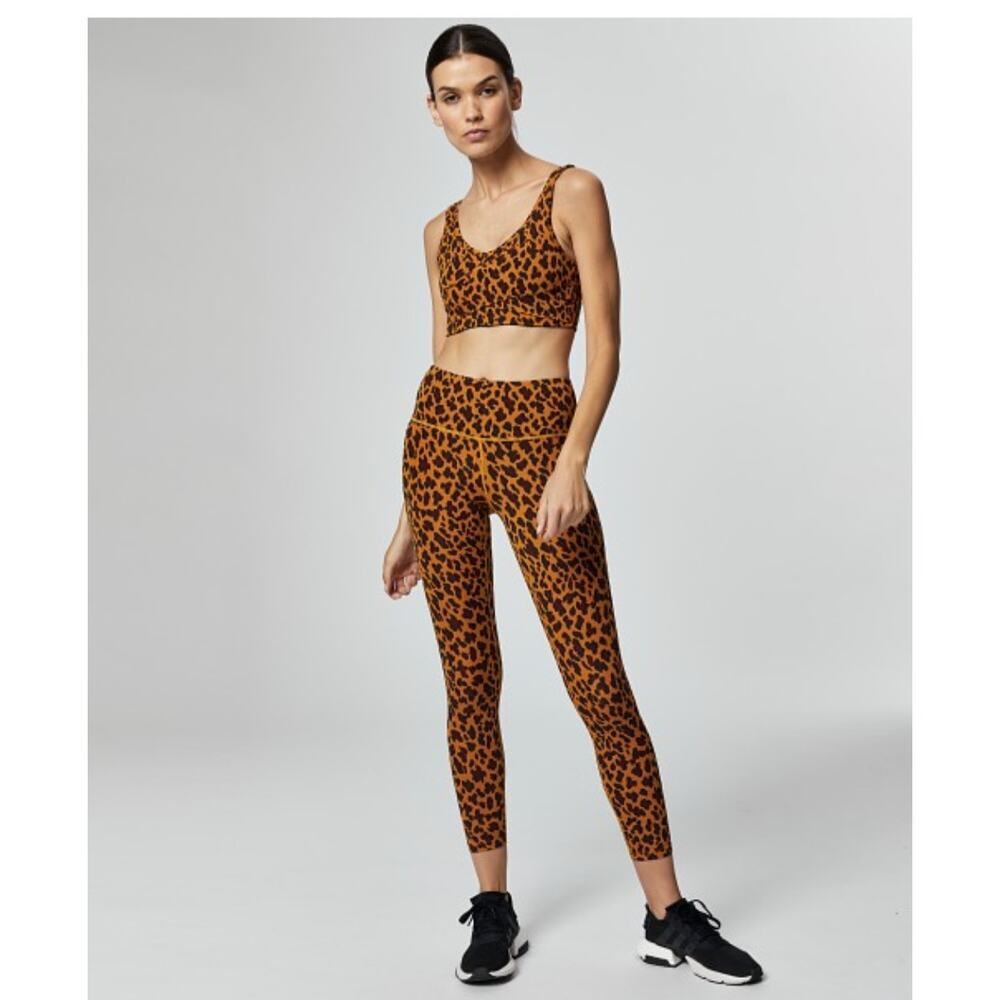 Varley Century Women's Legging in Yellow Cheetah Size:‎ L